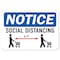 Signmission OSHA Safety Sign, Social Distancing, 10in X 7in Rigid Plastic, 10" W, 7" H, Social Distancing OS-NS-P-710-25596 - alternate 1